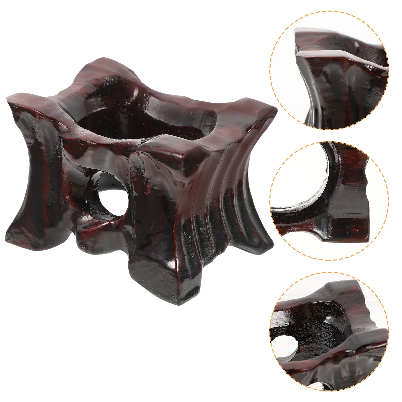 

Sphere Stand Crystal Display Stand Sphere Display Holder Crystal Ball Bracket Base Wooden Planter Stool