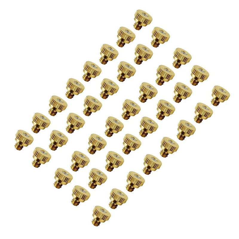 

40Pack Brass Misting Nozzle,Low Pressure Atomizing Mist Nozzle,0.016 Inch Orifice(0.4Mm)Thread UNC 10/24 Misting Nozzle