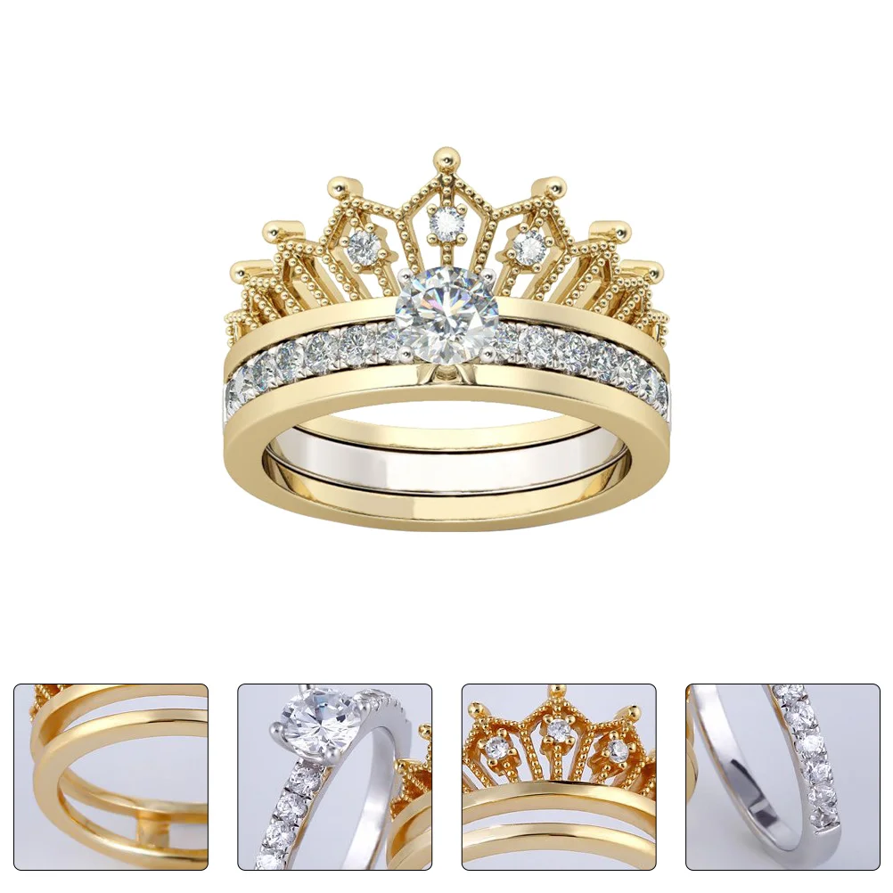 

Ring Rings Finger Wedding Women Engagement Band Alloy Gift Crystal Diamond Thumb Rhinestone Girl Zirconia Birthday Jewellery