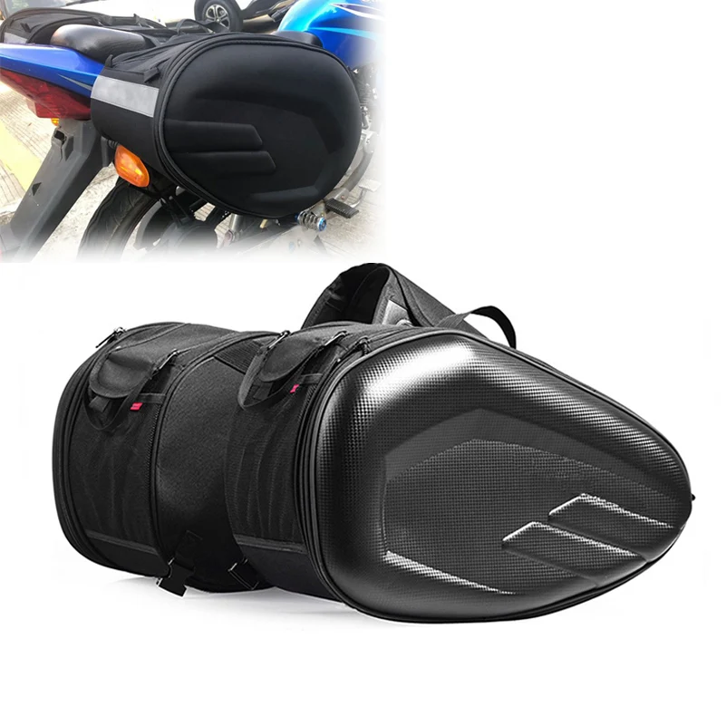 

Motorcycle Waterproof Racing Race Moto Helmet Travel Bags Suitcase Saddlebags + One Pair of Raincoat Motorcycle side Bags