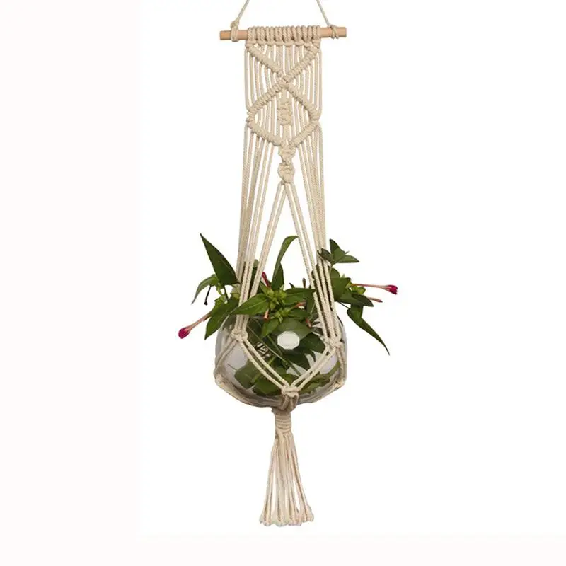 

Веревка ручной работы, держатель для растений, подвесная веревка для цветочного горшка, плетеная веревка для украшения стен, подставка для сада