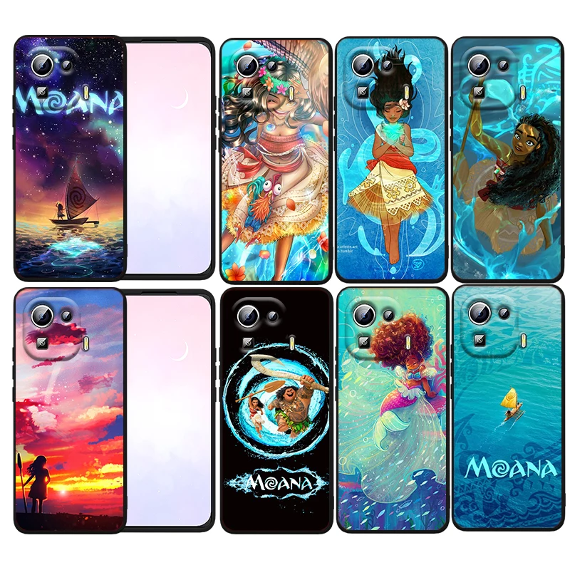 

Princess Moana Disney Phone Case For Xiaomi Mi 12X 12 11 11T 11i 10T 10 Pro Lite Ultra 5G 9T 9SE A3 Black Fundas Cover