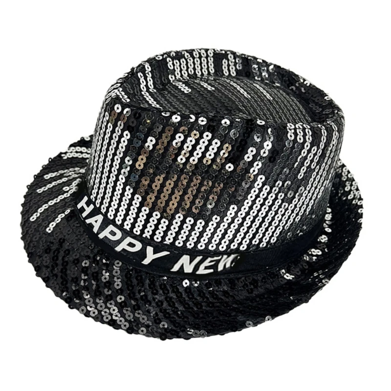 Blingbling Party Hat для мужчин и женщин Happy New Year с блестками Косплэй костюм Stage Show