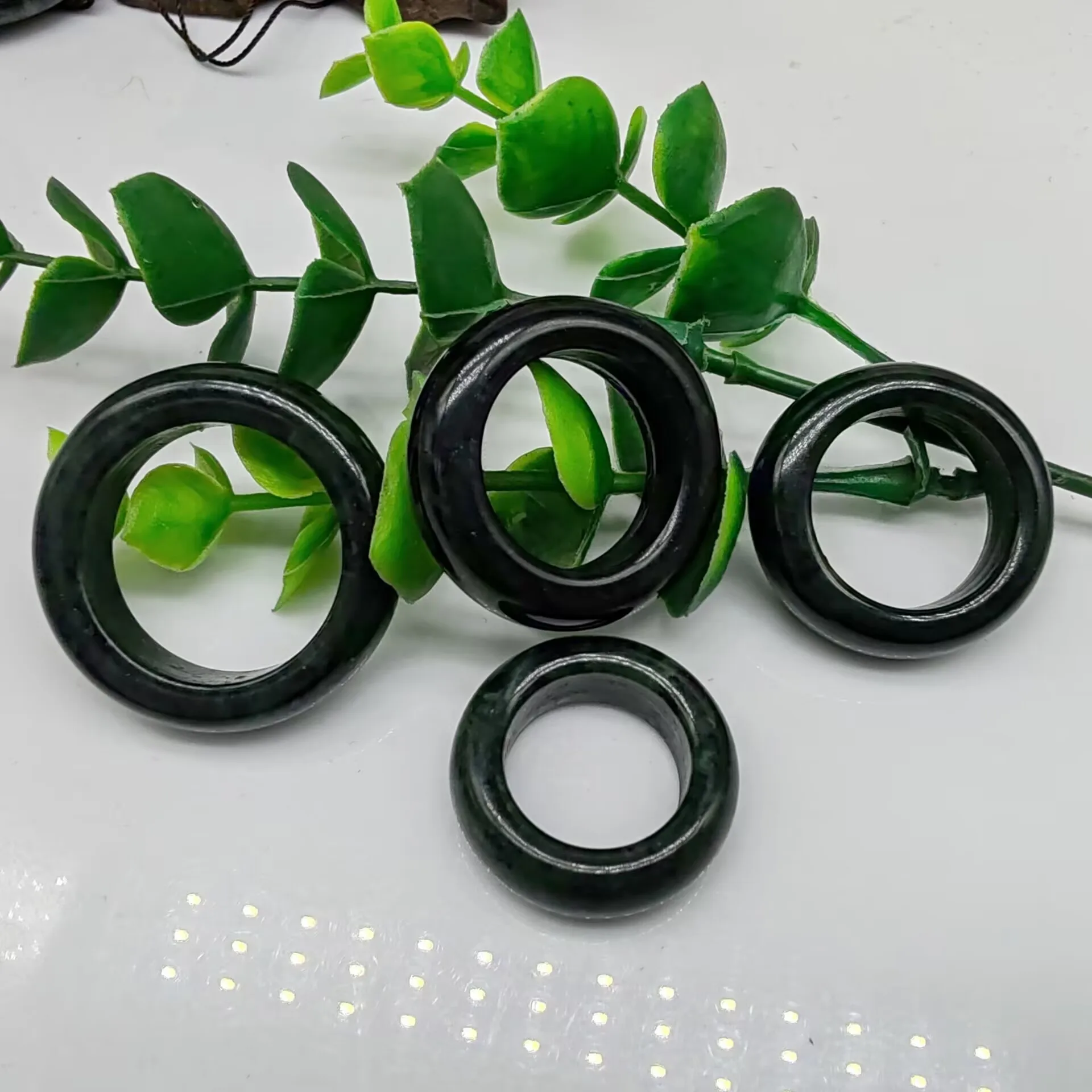 Кольцо из натурального зеленого нефрита для мужчин и женщин целебный