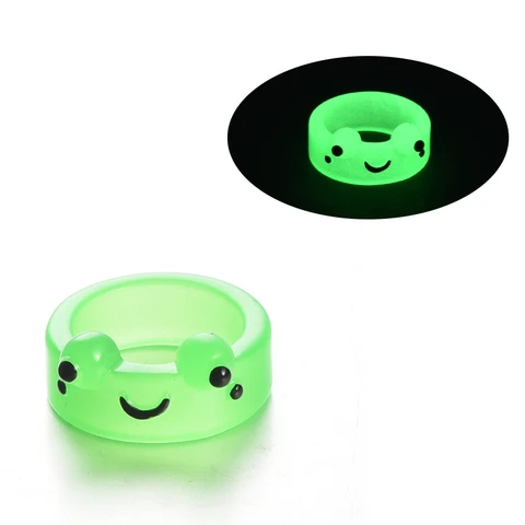 Светящиеся кольца-лягушки из смолы