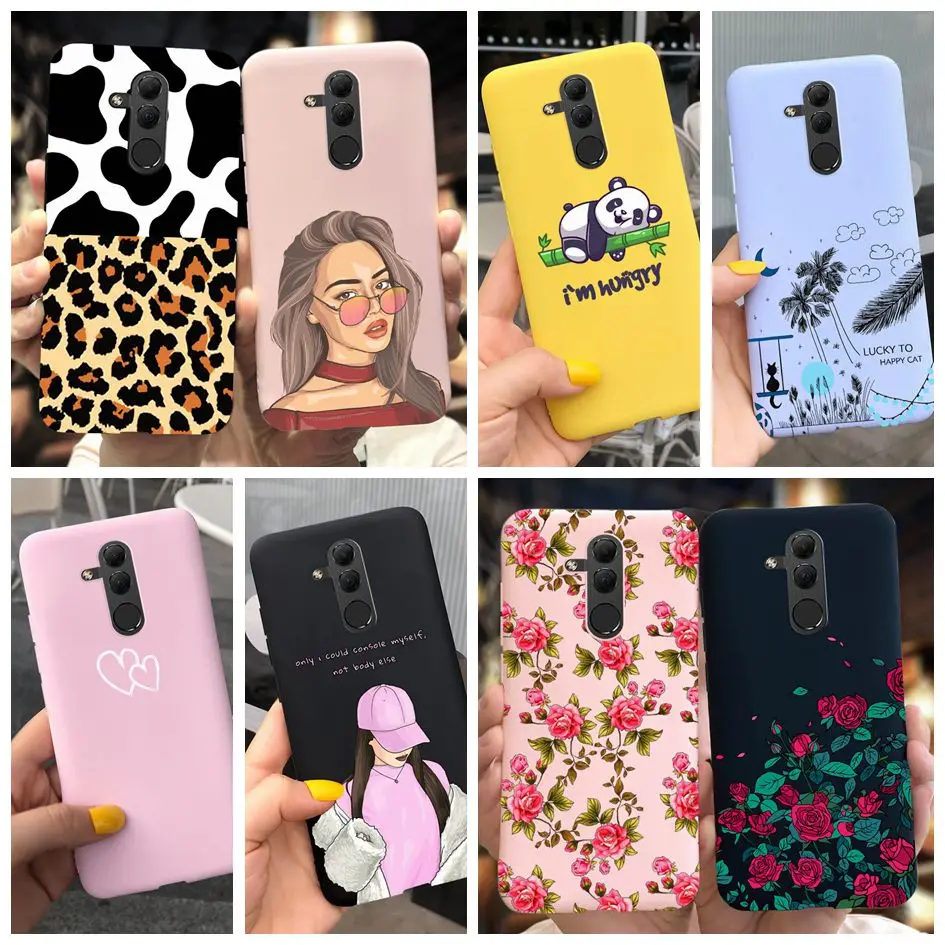 Чехол для Huawei Mate 20 Lite, силиконовый мягкий матовый чехол с милым рисунком коровы для Huawei Mate20 Lite Φ, чехлы для телефонов Funda