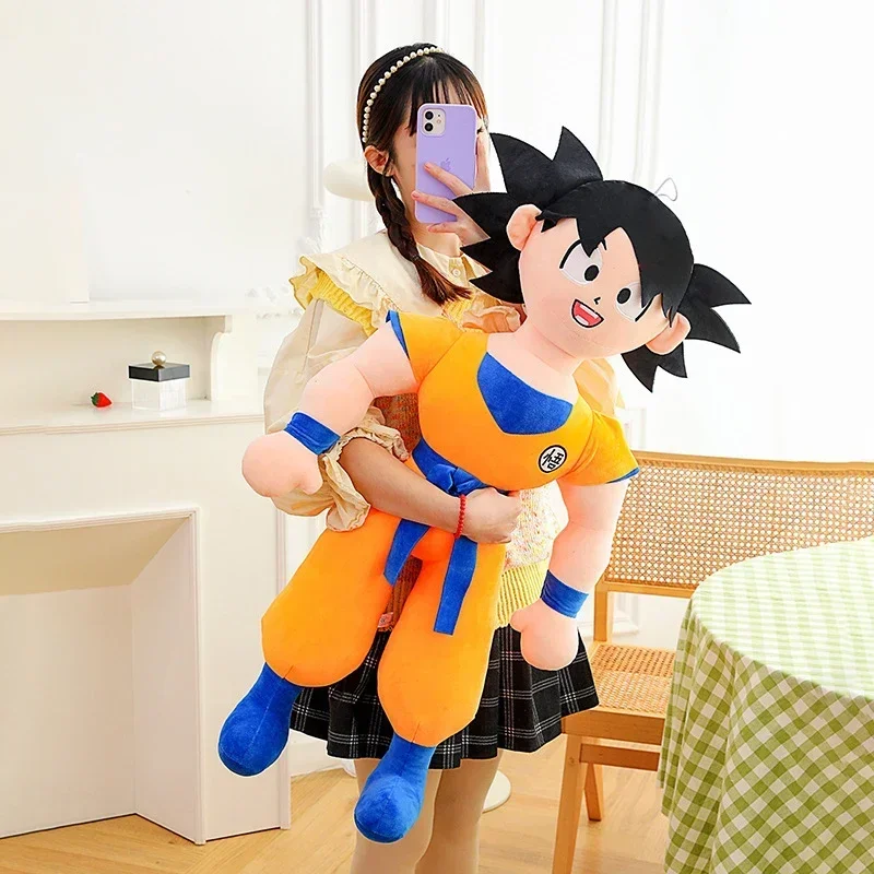 90 см аниме Dragon Ball Son Goku плюшевая игрушка Super Saiyan Kakarotto мягкие плюшевые куклы