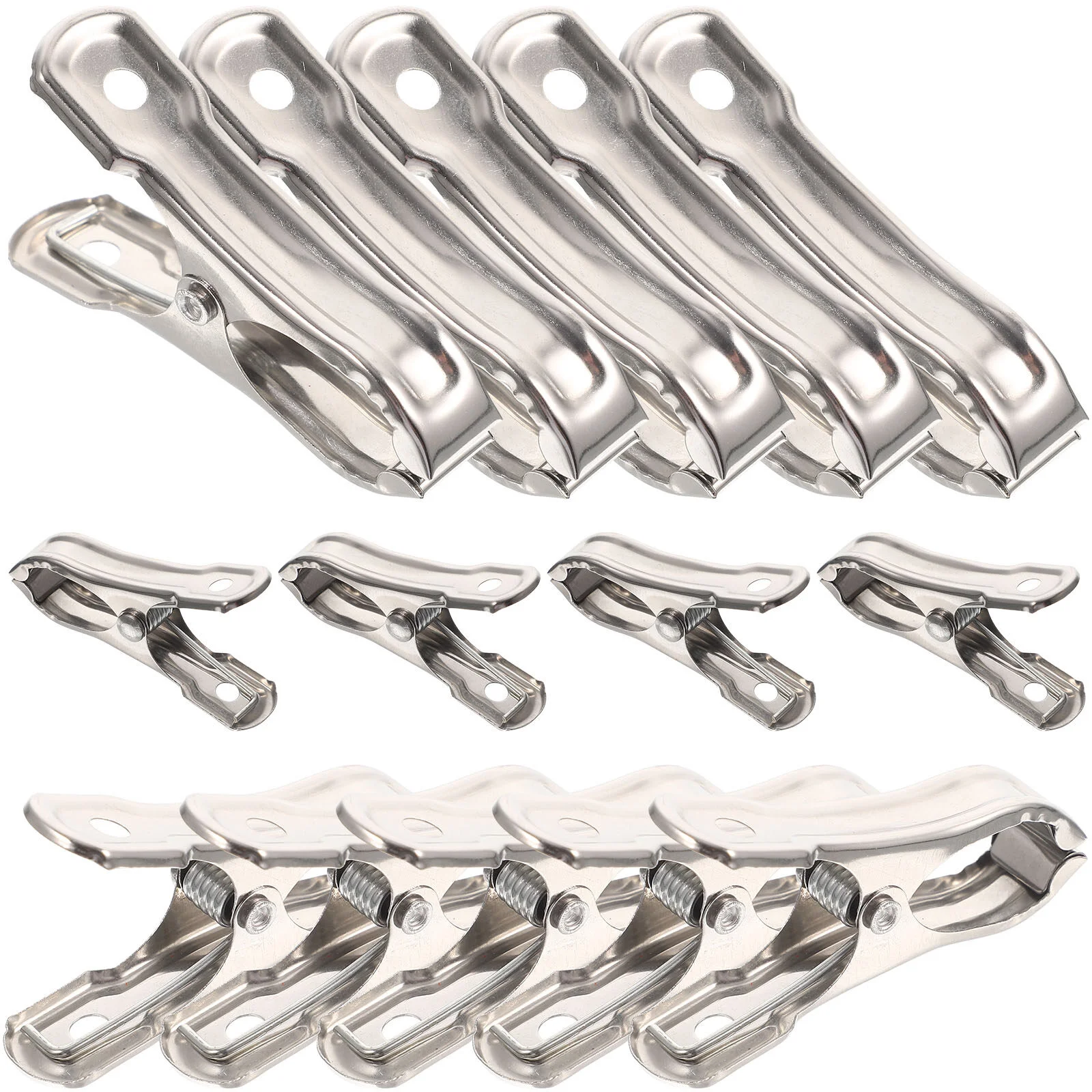 

40 Pcs Stainless Steel Greenhouse Clips Photo Paper Clamps Spring Metal Heavy Duty Garden Pipe