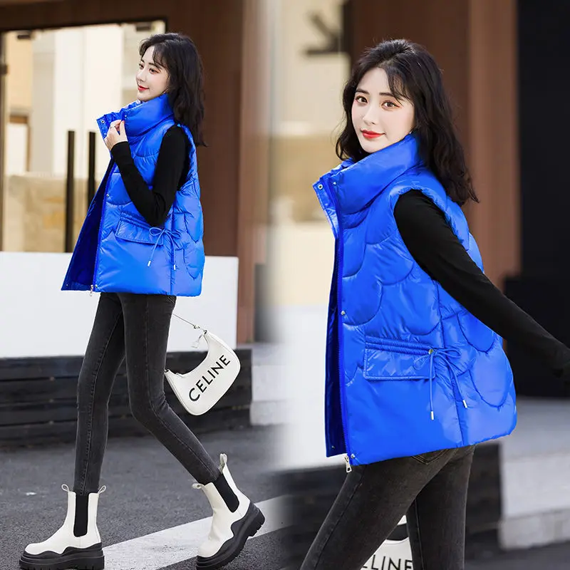 

Новинка 2022, лидер продаж, зимний жилет, женские пуховые хлопковые жилеты, женская зимняя теплая куртка без рукавов, женская мода, молния на т...