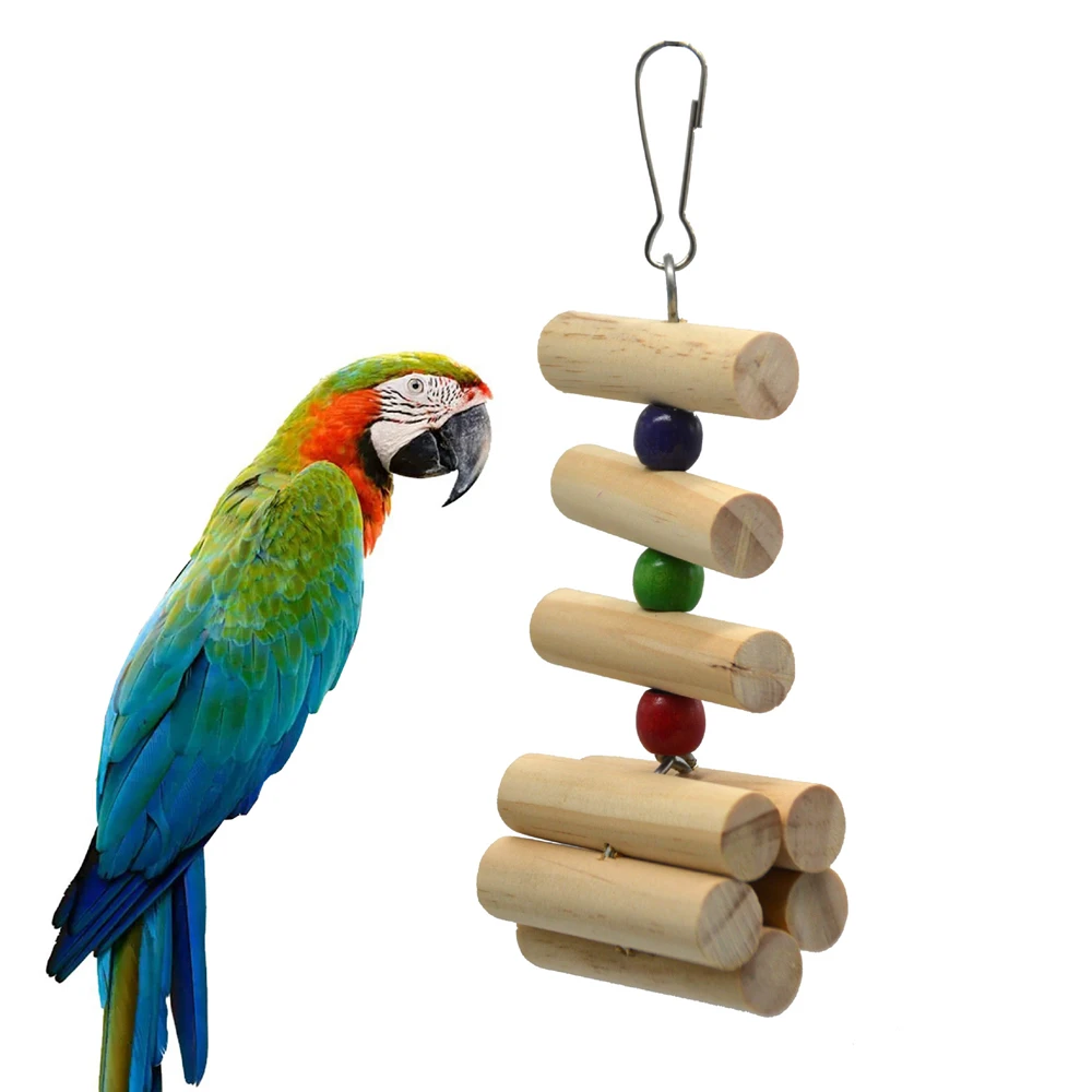 

Жевательная игрушка для птиц, клетка для попугаев, игрушки для кусания, деревянный блок, игрушки для попугаев для мелких и средних попугаев ...