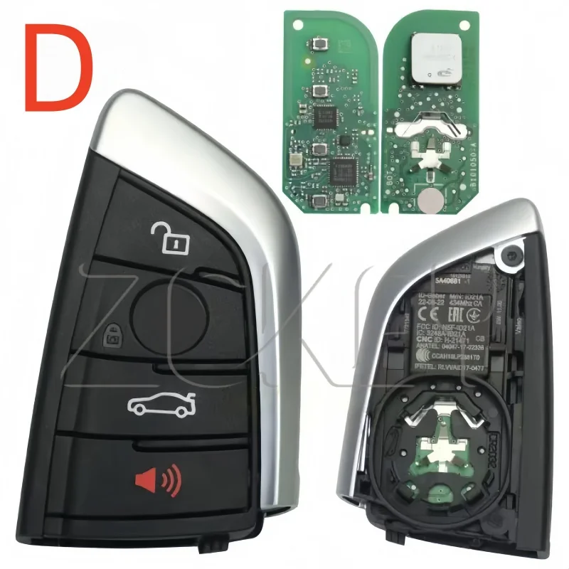 

ZCKEY оригинальный FCC ID N5F-ID21A для BMW G Classis умный ключ дистанционного управления 4/3 + 1 тройной ключ lC: 3248A-ID21A 434 МГц 49 чип