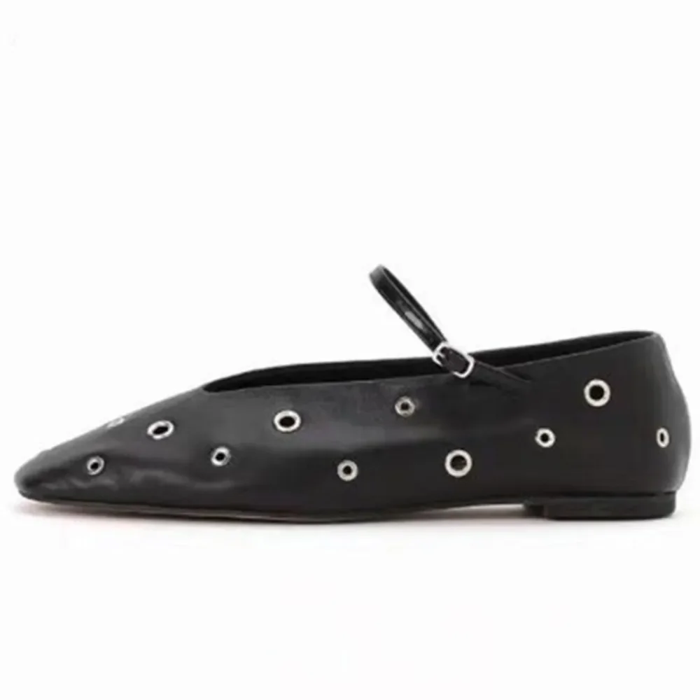 Летние новые женские туфли на плоской подошве с круглым носком большие балетки