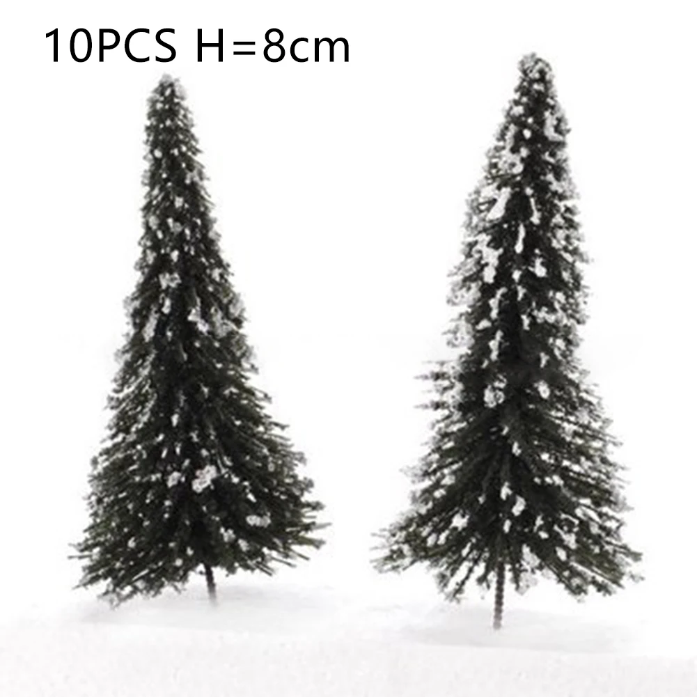 

10x 8/6CM Model Trees For Train Railroad Diorama Wargame Park Landscape Scenery Non-toxic And Durable Miniature Wargame