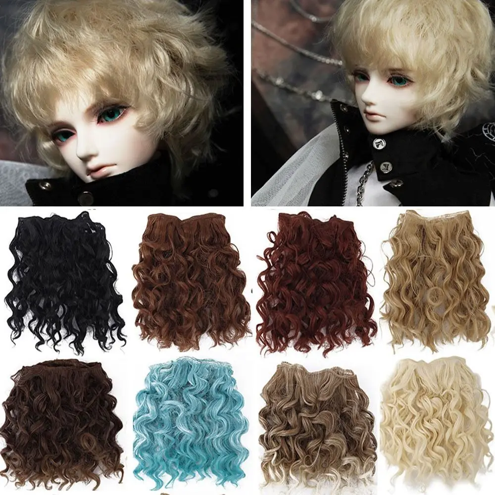 

Парик для куклы, Модные накладные вьющиеся волосы, термостойкие прямые волосы, кукольные аксессуары «сделай сам», 1 м * 15 см