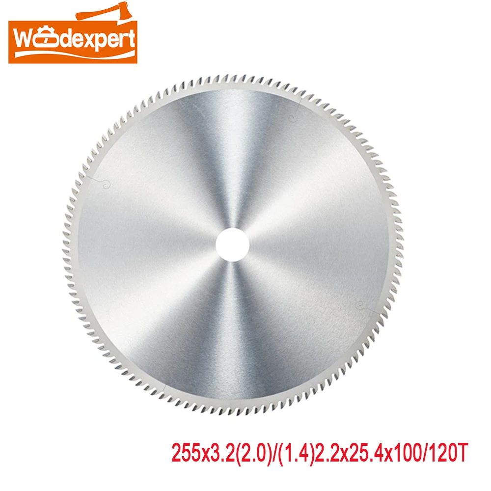 Circular Saw Blade Carbide TCT for Woodworking Sliding Table Saw Wood Cuting 255*2.0/1.4*25.4*100/120T