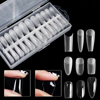 240pcs false nails new matte tips fake nail capsule press on coffinstilettoalmondsquareoval nail art practice manicure tool