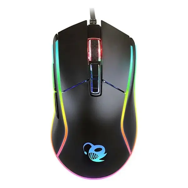 Светодиодный игровой Мышь небольшой DG MOU019 RGB 6400 точек/дюйм 30 ips черный|Коврики для