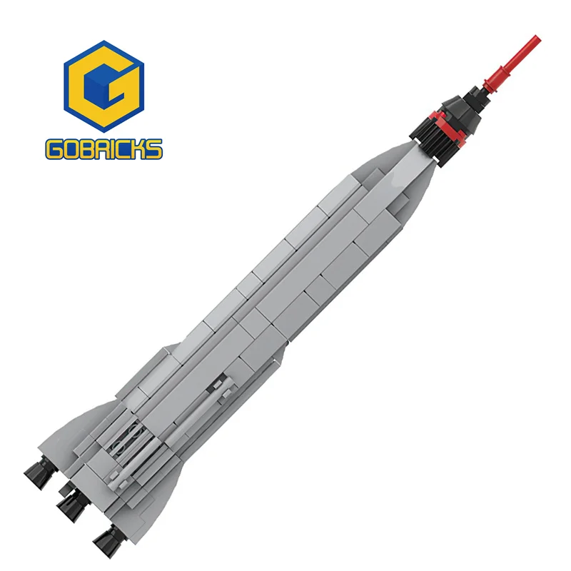 

Gobricks Carrying Rocket Bricks Mercury Atlas 1:110 Scale Rocket Building Block Set Space Manned Toy For Children Birthday Gift