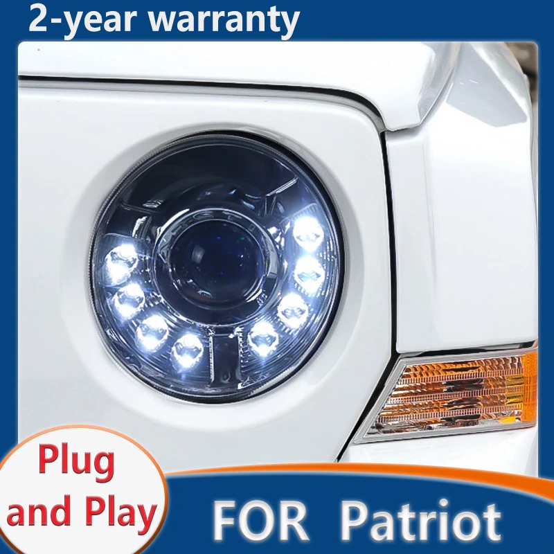 

Head Lamp For patriot Headlights 2011-2018 LED Headlight LED DRL Dynamic Signal Hella 5 Bi-Xenon Projector Lens Hid D2H