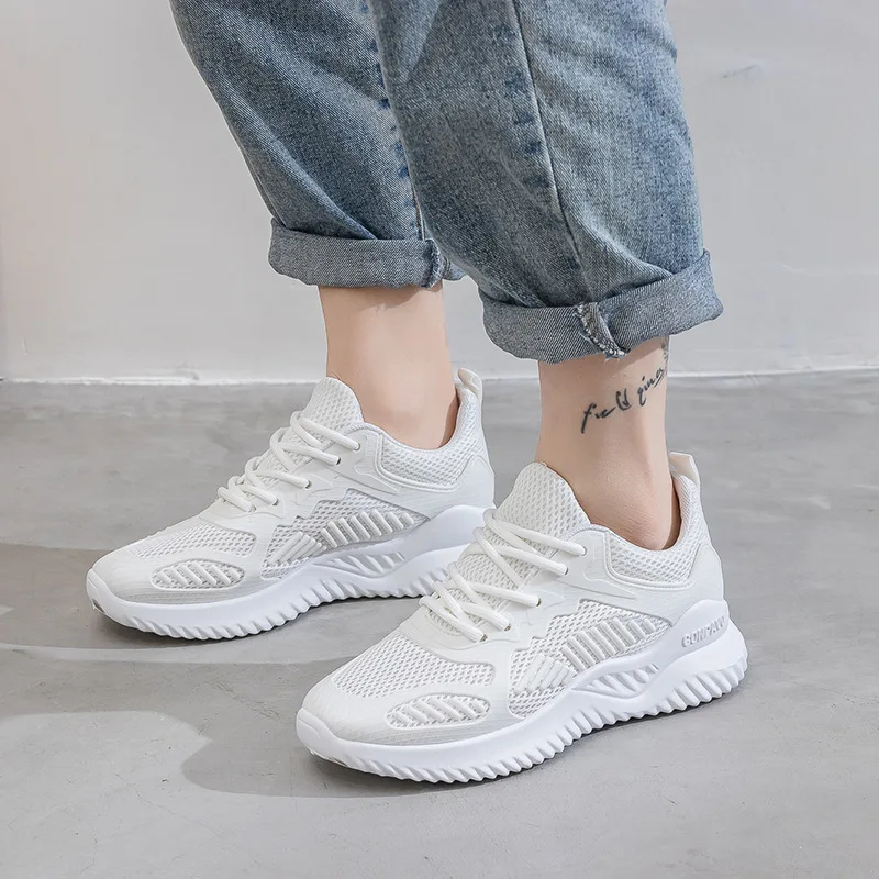 Thick Sole Women's Running Shoes Sneakers Breathable Casual Mesh Women's Shoes Lightweight Vulcanized Shoes Loafers Sneakers