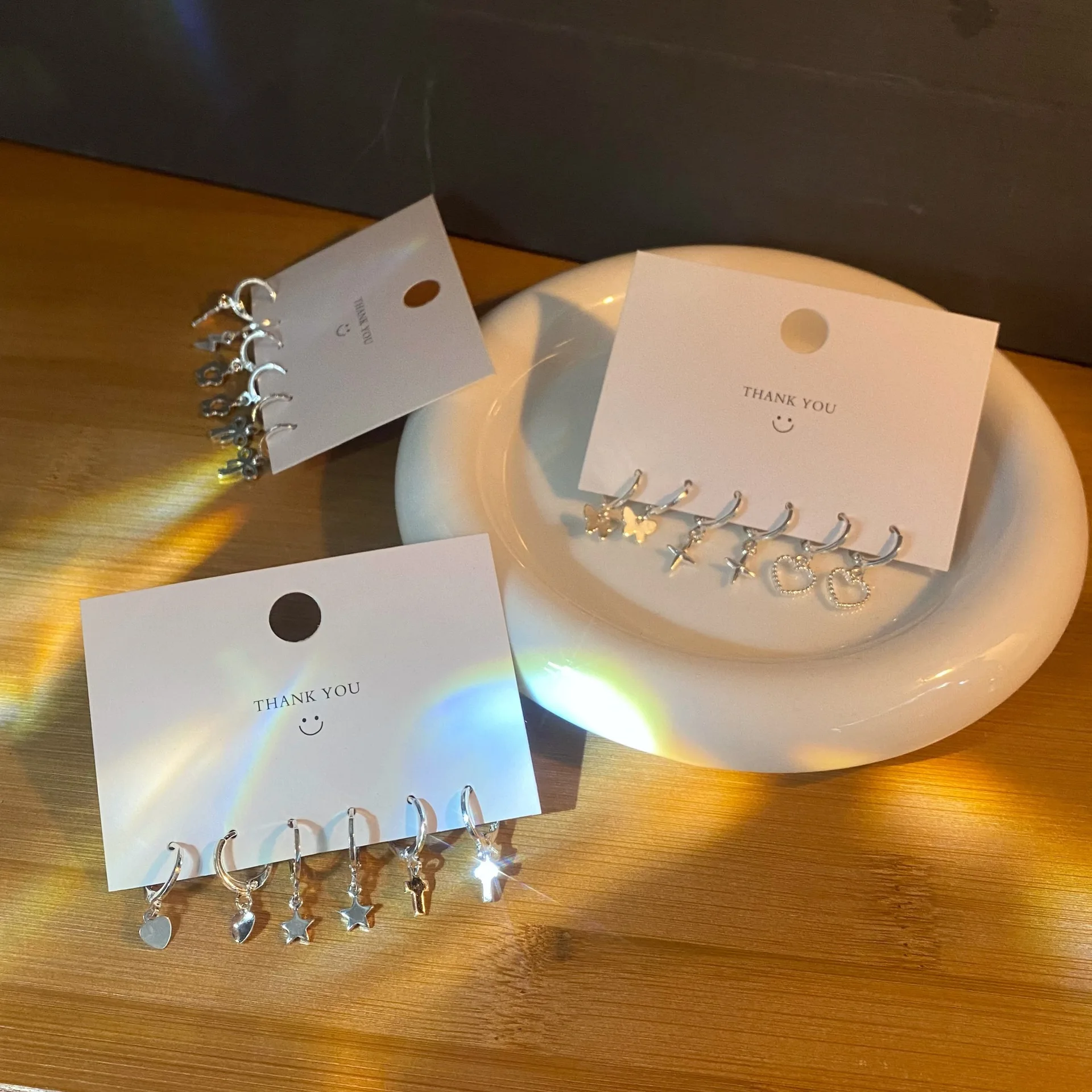 Базовый универсальный комплект из шести предметов с пряжкой для ушей Love женские