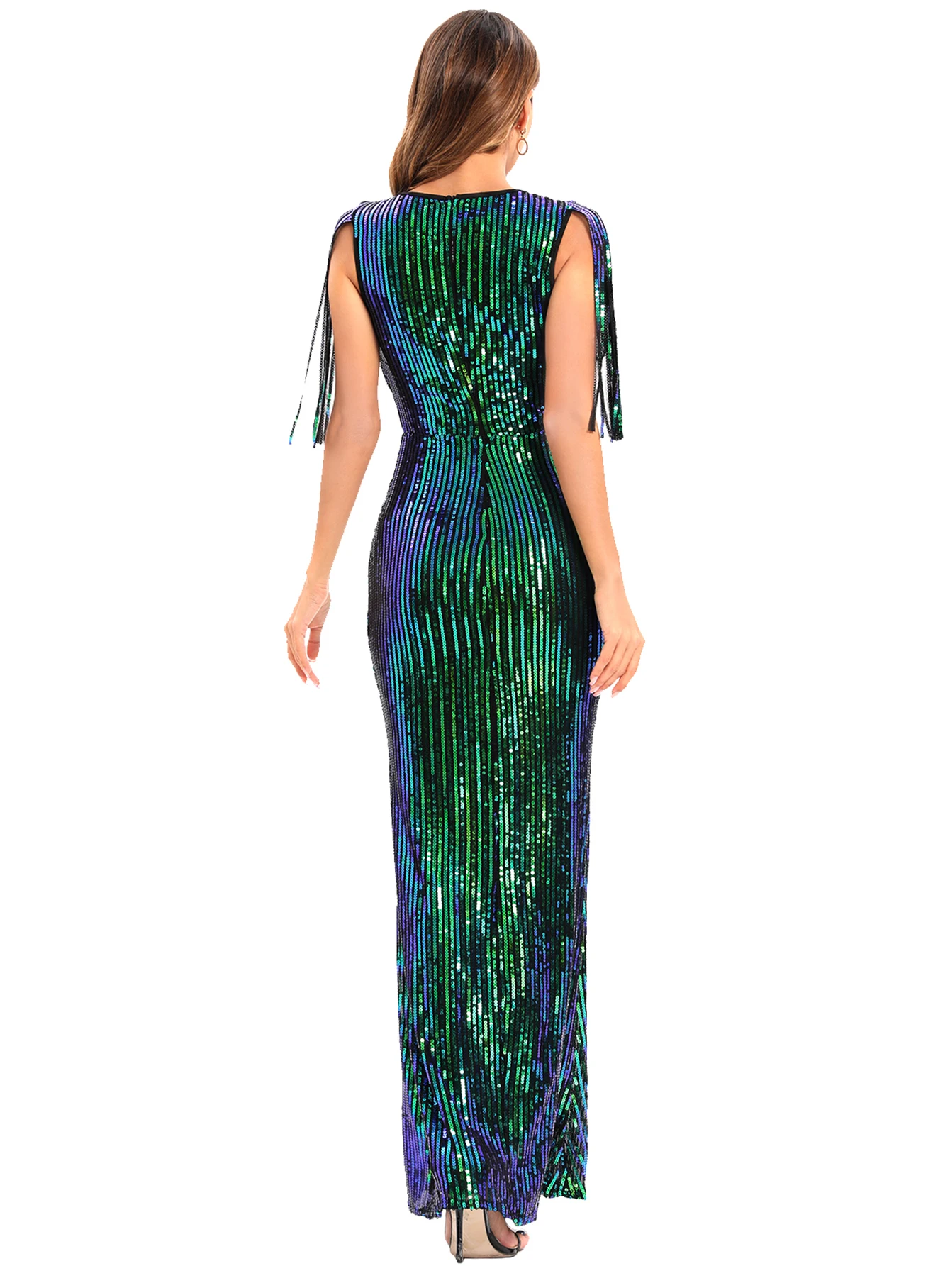 Сексуальное прозрачное облегающее летнее платье с блестками женское элегантное