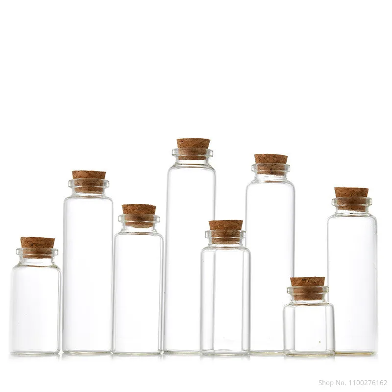 12 шт 12-65 мл стеклянные бутылки желаний с пробковой пробкой для свадебного подарка