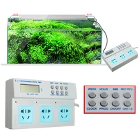 professional 3 in 1 automatic lcd digital timer socket fish tank device time control for aquarium light heater filter water pump