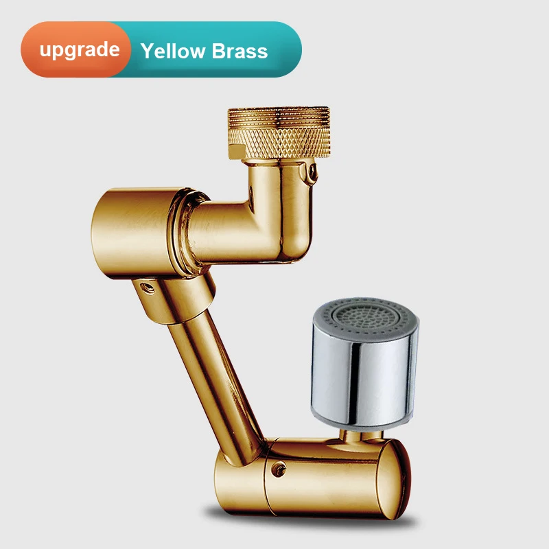 

Metal Copper Universal 1440 °Swivel Robotic Arm Swivel Extension Faucet Aerator Kitchen Sink Faucet Extender 2Water Flow Mode