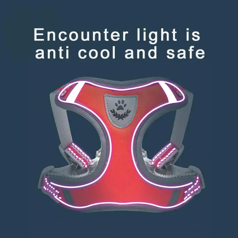 

New Pet NO PULL Reflective Anti-stroke Vest Type Chest Strap With Traction Rope Small And Medium Chest Strap Factory Direct Sale