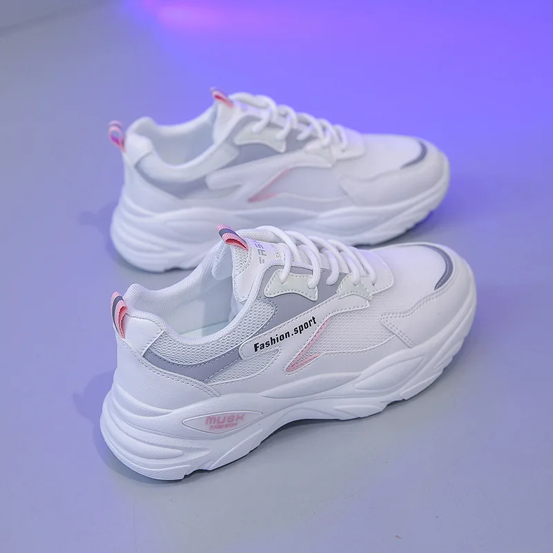 

Height Increase Old Shoes Women's 2022 Summer New All-match Sports Casual Shoes Trendy Lace Schoolgirls Running Shoes