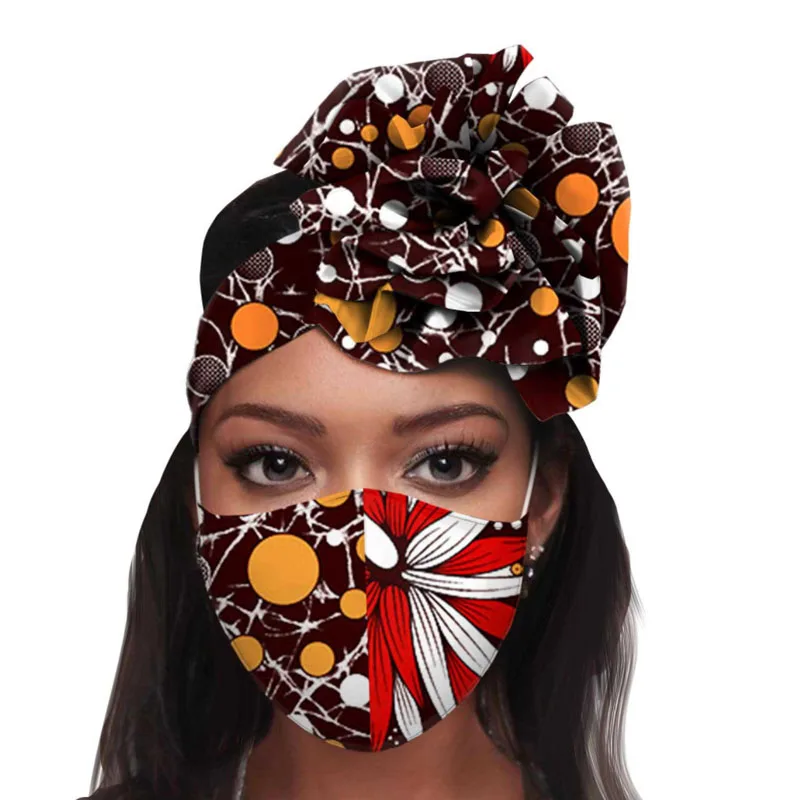 Бандана с цветочным принтом в африканском стиле Женская подходящая декоративная