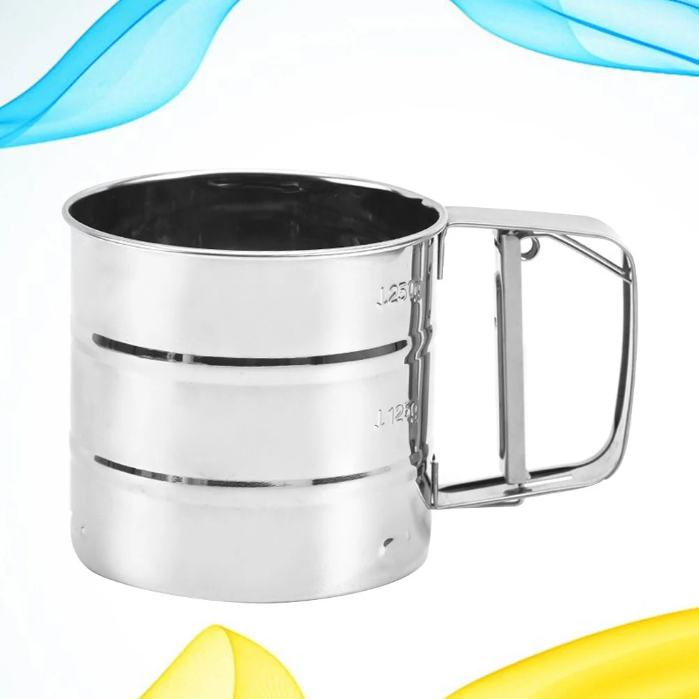 

Baking Sieve Stainless Shaker Sifter Flour Steel Cup Strainer Sifting Flavor Sugar Chocolate Tools Cupcake Pot Hand Mesh Fine