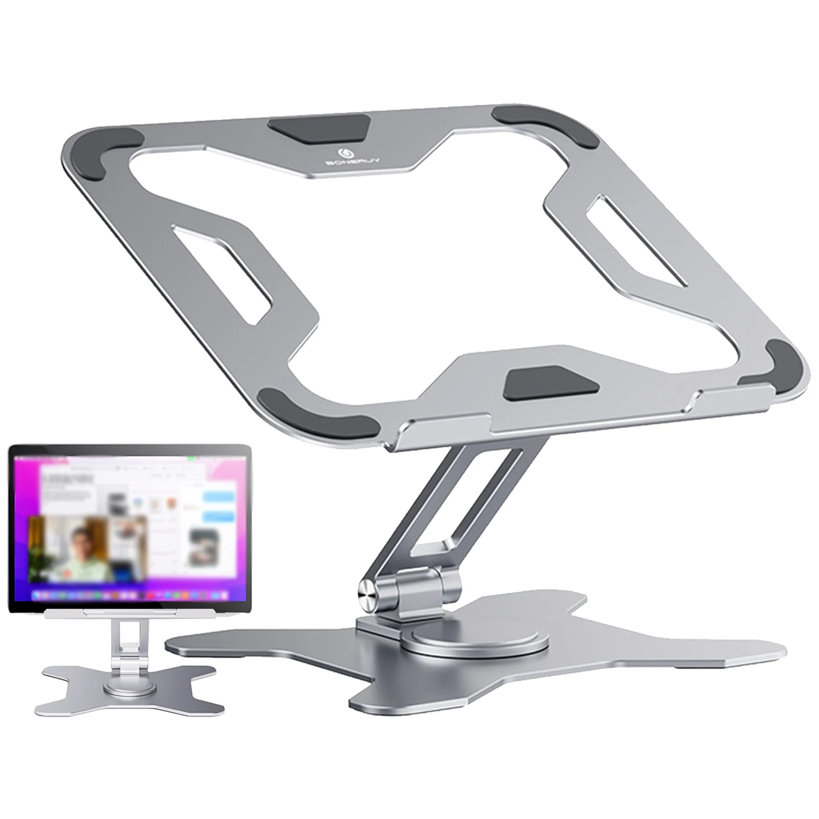 

New Tablet Stand Desk Height Adjustable Aluminum Pad Stand Holder Foldable 360 Degree Rotation Desktop Tablet Stand Holder Mount