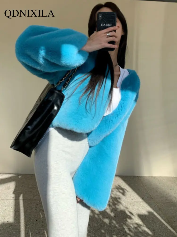 Winter Coat for Women 2022 Faux Fur Coat Short Thickened Fashion Fur Jacket Top Fur Coat Women Winter Jacke Free Shipping