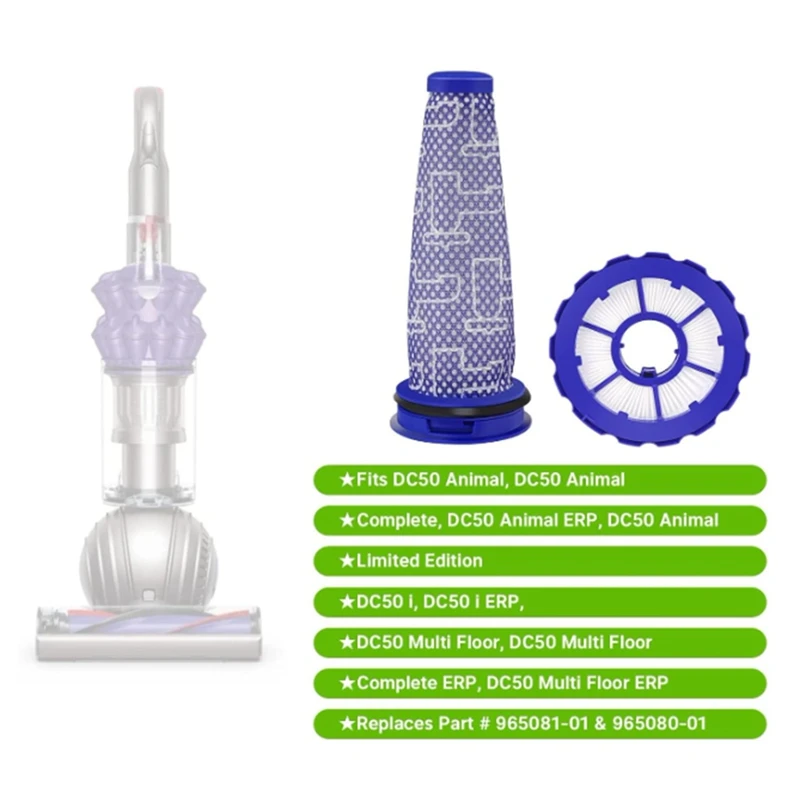 Основная роликовая щетка и набор HEPA-фильтров для доступа после запасных частей