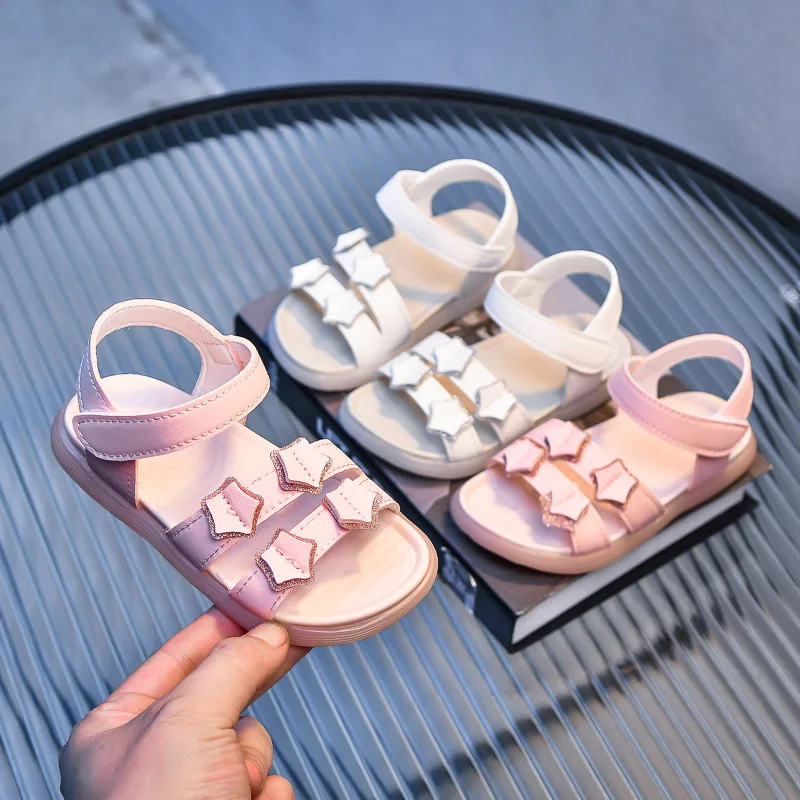 

Fashion Summer Baby Girls Sandals Children Shoes Toddler Infant Kids Casual Leather Shoes Cute Glitter Star Princess Sandals