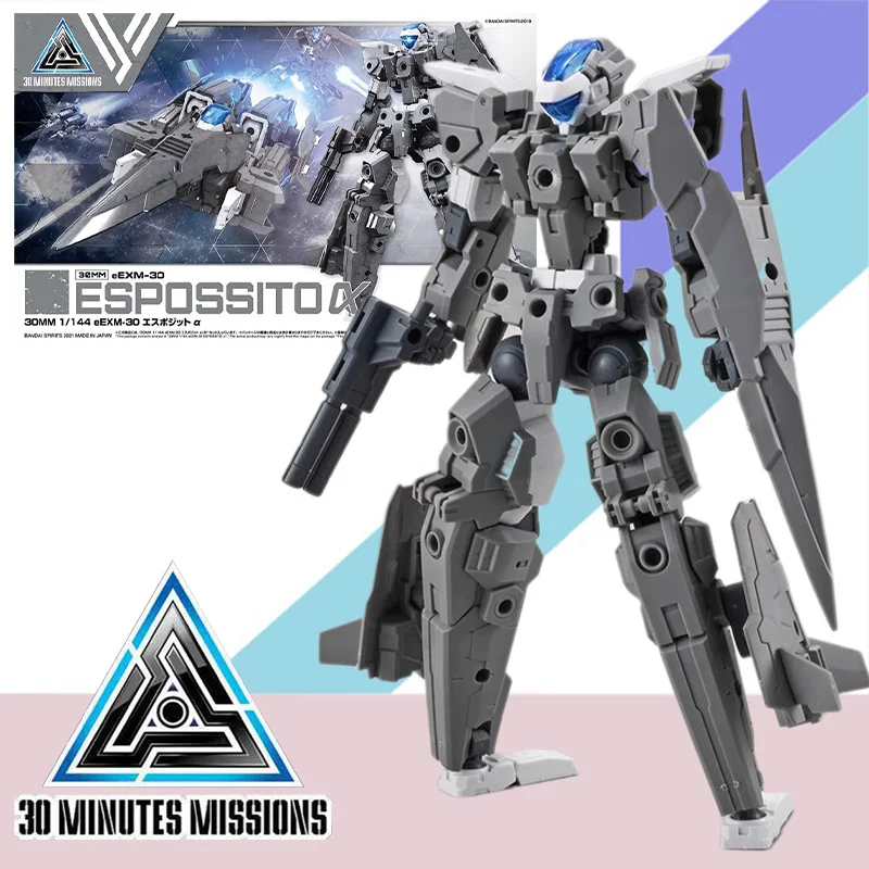 Оригинальная экшн-фигурка Bandai 30 мм, модель 1/144 eEXM-30 ESPOSSIYOα из ПВХ, аниме, набор моделей в сборе, подарок, игрушка