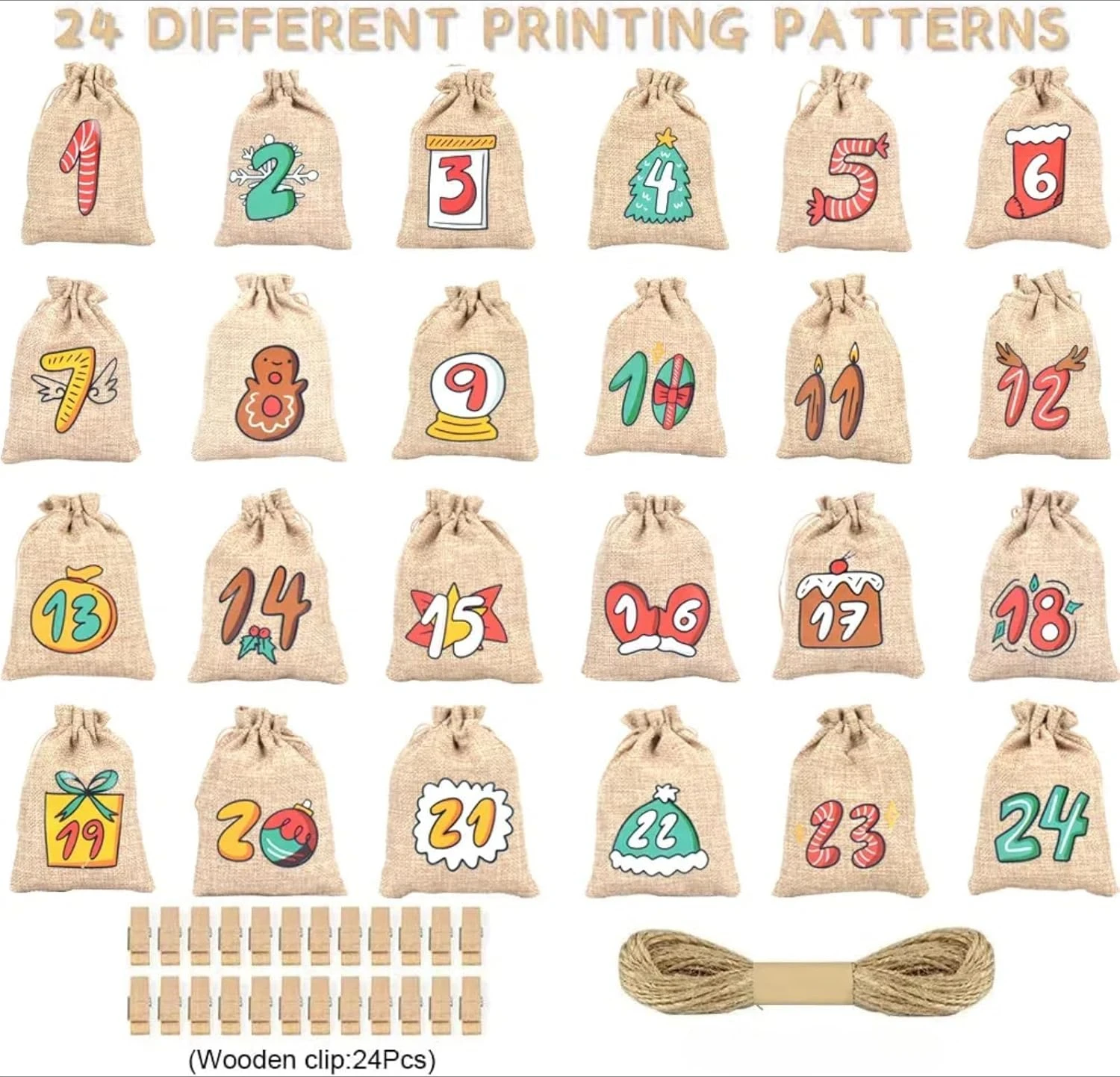 

Рождественский адвент-календарь из канвы HGDTFF