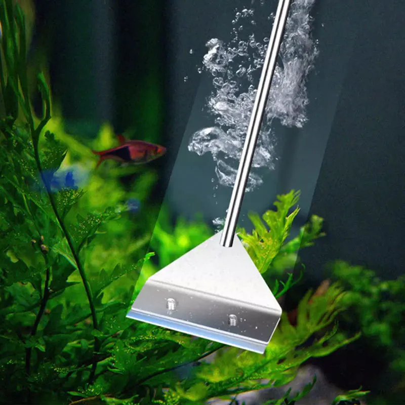 Инструмент для чистки аквариума плоский песок удаление водорослей скребок