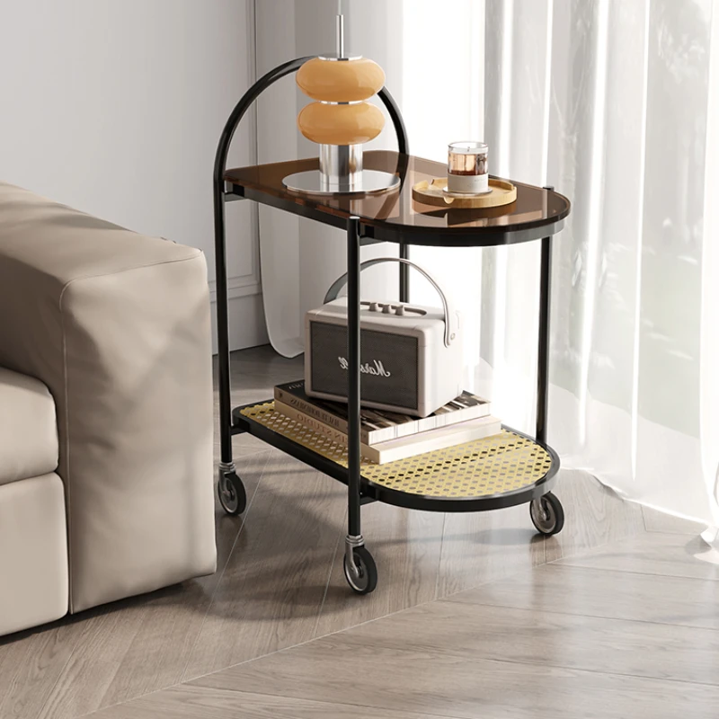 

Light luxury creative sofa side small tea table side cabinet modern glass side table household net red movable small table