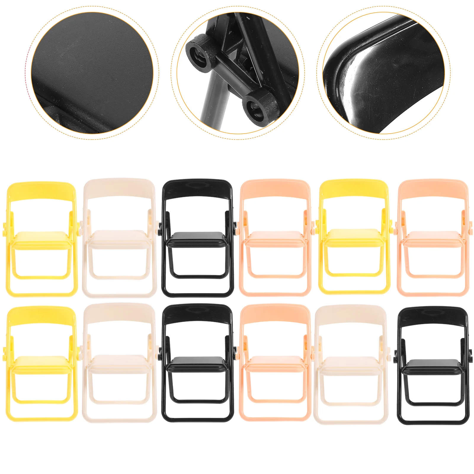

12pcs House Furniture Folding Chair Model Folding Chair Design Phone Stands