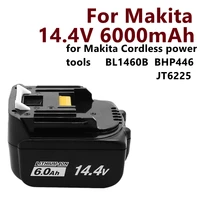 14 4v 6 0ah li ion replacement battery pack for makita cordless power tools bl1460b bhp446 jt6225 etc with indicator light