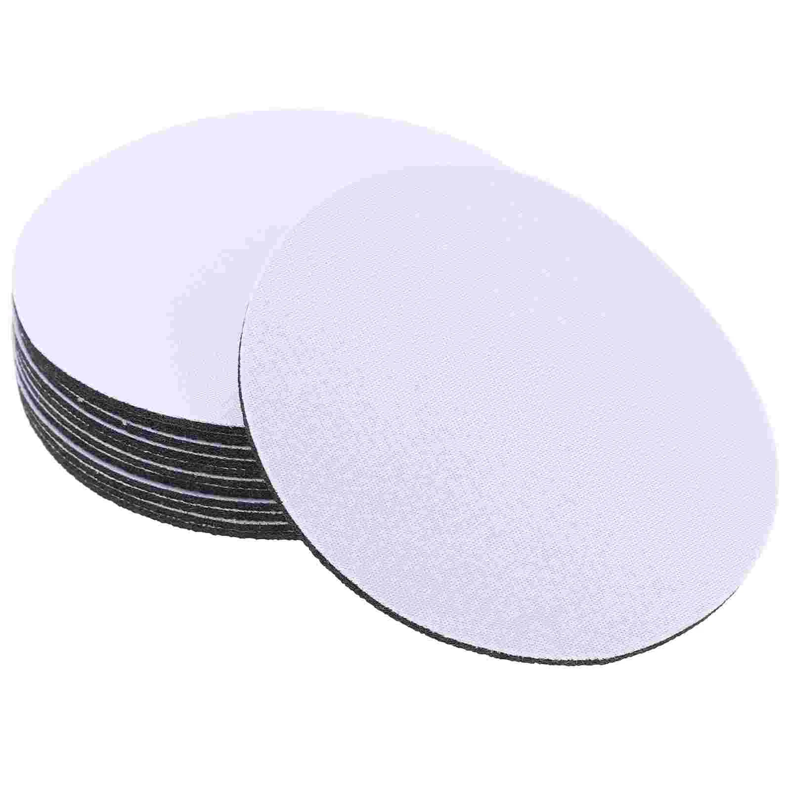 

Coasters Sublimation Blank Cup Coaster Rubber Mat Canvas Polyester Painting Craft White Press Scald Anti Heat Transfer Thermal