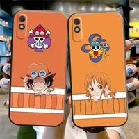 one piece anime phone case for xiaomi redmi 7 7a 8 8a 9 9i 9at 9t 9a 9c note 7 8 2021 8t 8 pro coque black funda soft