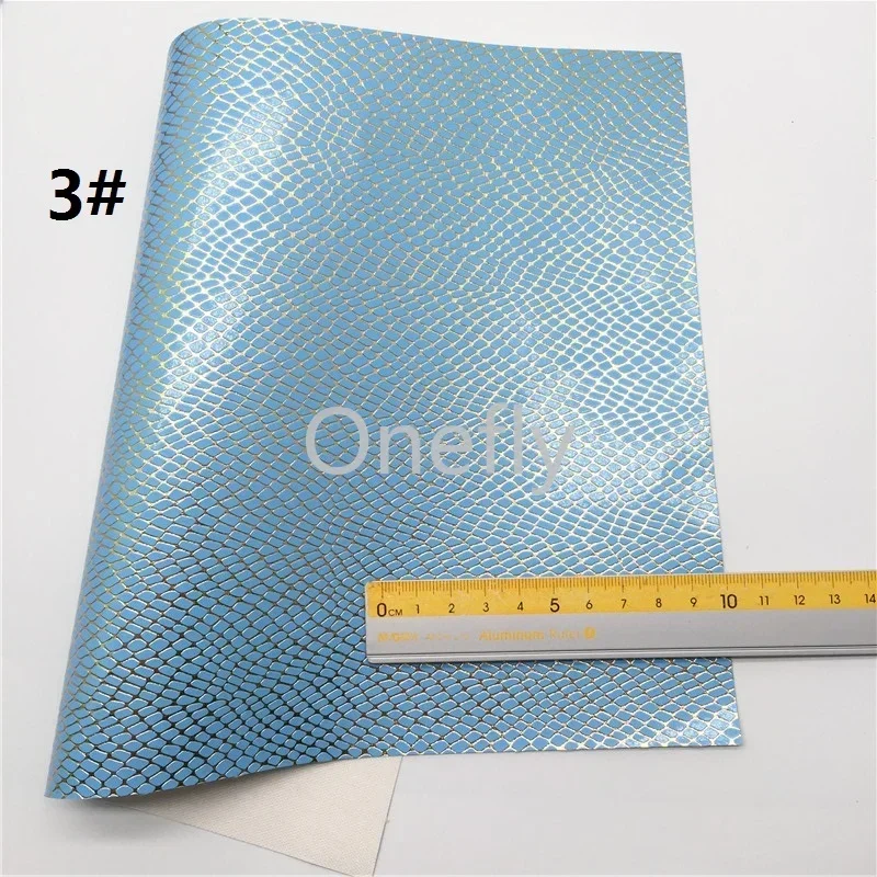 Ткань Onefly Толстая блестящая голубая 21x29 см тисненые листы синтетической кожи для