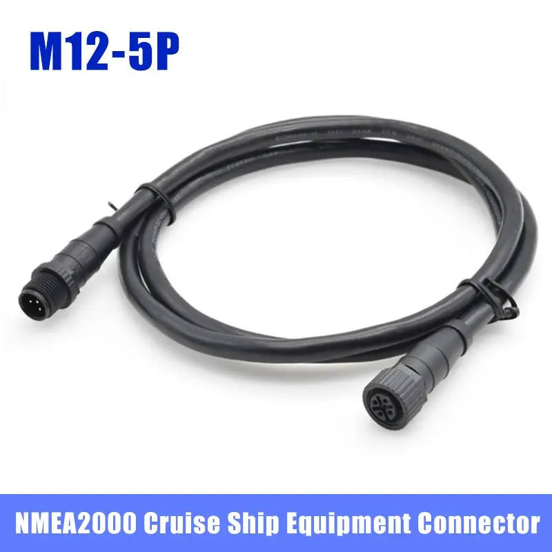 

Морской водонепроницаемый соединительный кабель M12, водонепроницаемый, IP67, 60 в, 4A, 5Pin, штекер, гнездо, авиационные разъемы NMEA2000 с шнуром