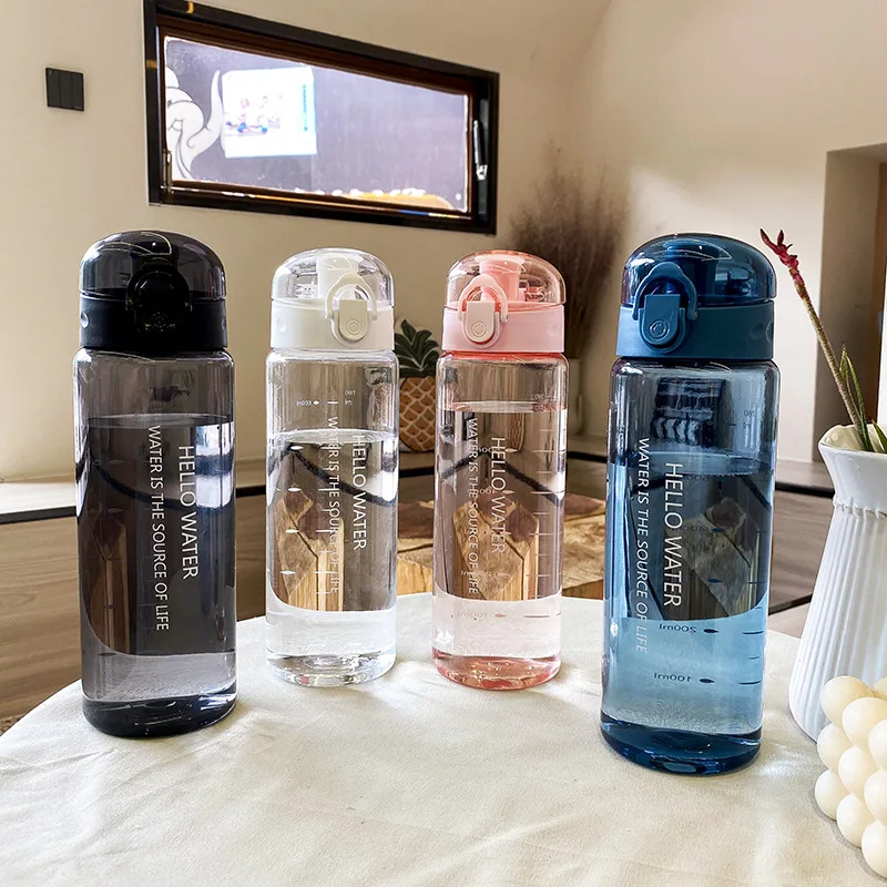 

780 мл пластиковая бутылка для воды для питья, портативная спортивная чашка для чая, кофе, кухонные принадлежности, детская бутылка для воды для школы, прозрачная