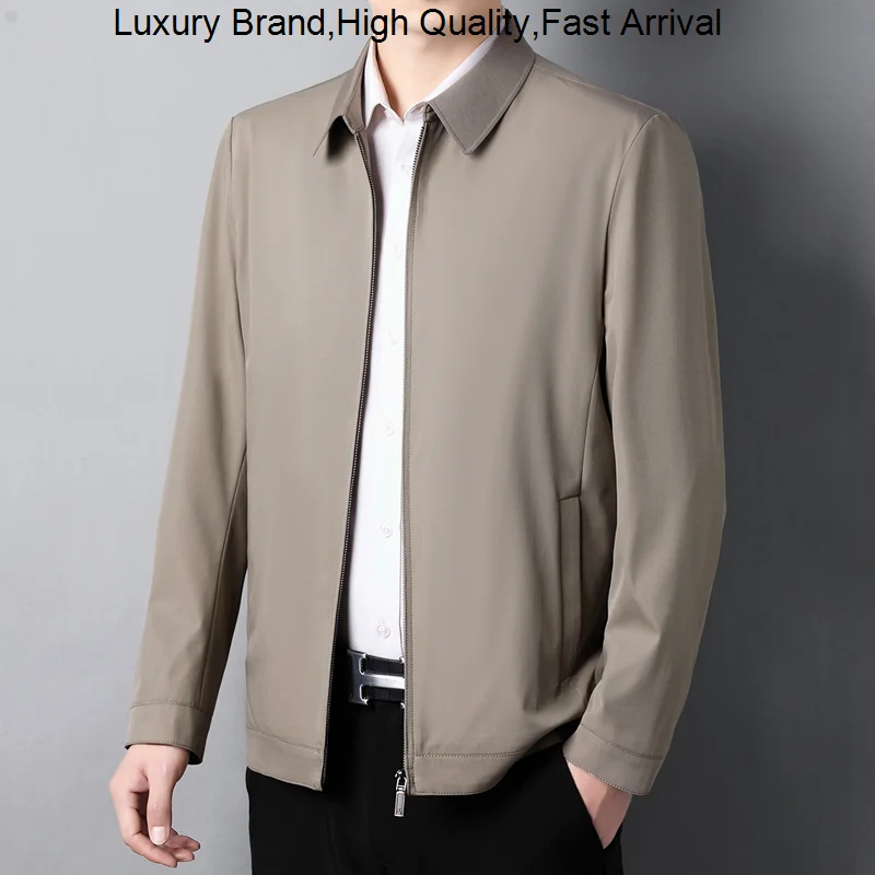 

И Новинка весна-осень, Мужское пальто, мужские простые однотонные рандомные куртки на молнии, мужская куртка