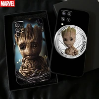marvel groot phone case for samsung galaxy a11 a12 a21 a21s a22 a30 a31 a32 a50 a51 a52 a70 a71 a72 5g case funda black